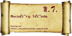 Mocsáry Tünde névjegykártya